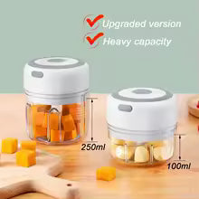 Mini Electric Garlic Chopper 250ML Vegetable Food Chopper USB Garlic Mincer, Onion Chopper for Ginger, Chili, Vegetables