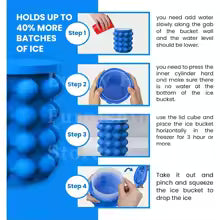 2-in-1 Portable Silicone Ice Cube Maker Cylinder Mold Ice Bucket with Lid Space Saving Wine Whiskey Chiller Bar Kitchen Gadgets
